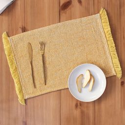 House This 2-Pcs Beige Textured Table Placemats-13