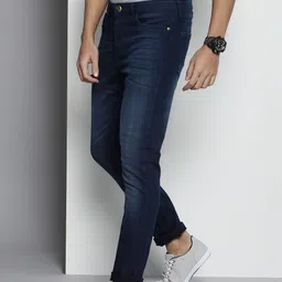 The Indian Garage Co Men Blue Slim Fit Light Fade Stretchable Jeans-picture-41