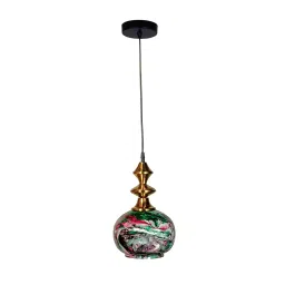 Fos Lighting Contemporary Black Marble Globe Glass Pendant Light - CapitalGAntq-MarbleBlack-HL1-image-92