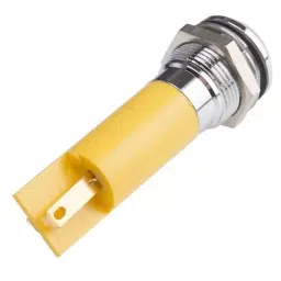 RS PRO Yellow Panel Mount Indicator, Mounting Hole Size 12 mm, Termination Type Solder Tab, IP Rating IP67, Model No 209175 image 3