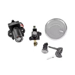 Deutsche Ignition Lock Kit for Hero Passion Pro ES, Passion Pro Disk, Digital KS, ES Consisting of Ignition Cum Steering Lock, Petrol Tank Lock, Seat Lock & Tool Box Lock, DEUS-0426AM-38