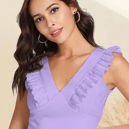 CORSICA Flutter Sleeve Wrap Crop Top-13