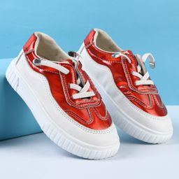 Babyoye Casual Shoes With Lace Closure - Red-picture-41