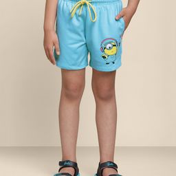 Kidsville Minions Featuring Placement Printed Shorts - Blue-image-39