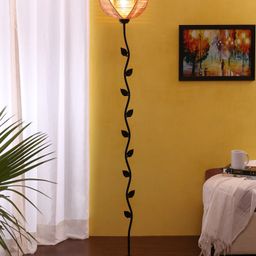 Devansh Rose Bamboo Leaf Floor Lamp-20