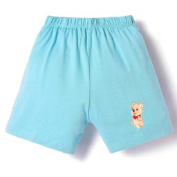 Tango Single Jersey Knit Knee Length Shorts with Bear Print - Light Blue-picture-21