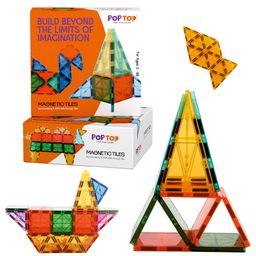 Poptop Magnetic Tiles26 Pcs Set | Multicolor Tiles/STEAM Learning Toy for Creative Construction | Educational Fun for Kids 3+ | Next-Gen Building Blocks Toy-9