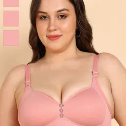 KOMLI Women Pack of 3 Full Coverage Lightly Padded Bra-14