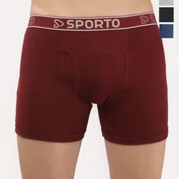 Sporto by Macho Pack Of 4 Mid-Rise Long Trunks-picture-7