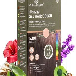 SACRED HERBS pH Neutra Semi Permanent Natural Gel Hair Color- 180ml-Light Brown-5.00-29