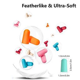 generic Random Color : 6 Pairs Soft Foam Ear Plugs Travel Sleep Noise Prevention Earplugs Noise Reduction For Travel Sleeping Individually Wrapped image 2