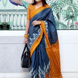 Mitera Floral Ikat Saree-picture-11
