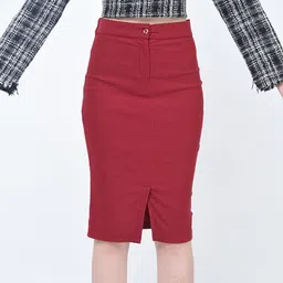 Moda Rapido Pencil Knee Length Skirt-picture-18