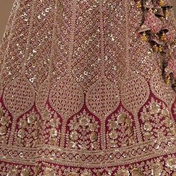 Koskii Embellished Sequinned Net Ready to Wear Lehenga & Blouse With Dupatta image 2