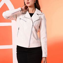 TBOJ Women Leather Lightweight Crop Outdoor Leather Jacket-14