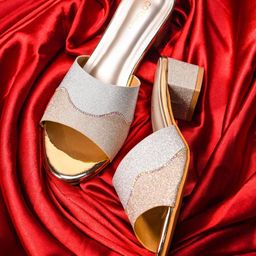 CORSICA Synthetic Patent Gold Heels-32