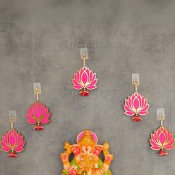 Myntra Elegant Homes Fabric Wall Decor Lotus Hanging Garlands-picture-38