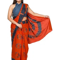 Dastkar Block Print Pure Cotton Sarees-picture-37