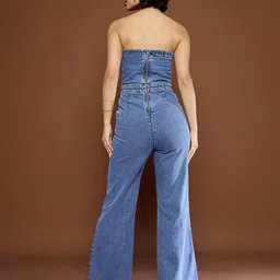 SASSAFRAS Off-Shoulder Basic Jumpsuit image 2