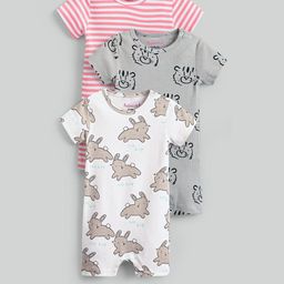Hopscotch Kids Pack Of 3 Organic Cotton Hop & Stripe Rompers-picture-26