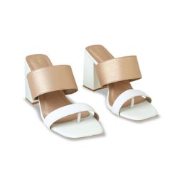 CHAAL CHALAN Women Colourblocked Block Heels Sandals-29