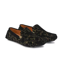 FOGGY Men Woven Design Driving Shoes-image-52