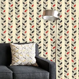 ArtzFolio Printed UV-Resistant Anti-Bacterial Abstract Chevron Pattern Peel & Stick Wallpaper-18