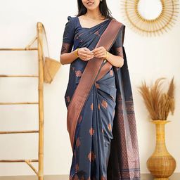 AMRUTKALA SAREES Ethnic Motifs Printed Zari Designer Banarasi Saree-image-99