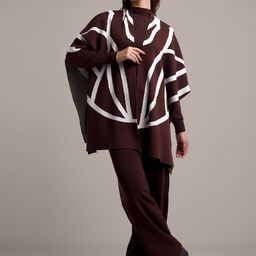 iki chic Colorblocked Cotton Wool Sweater & Trouser With Kaftan Shrug Co-Ords-image-34