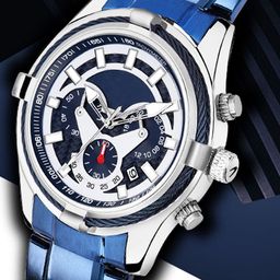IIK COLLECTION Men Dial & Stainless Steel Bracelet Style Straps Analogue Chronograph Watch DK-4007M-40