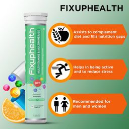 Fixuphealth Set Of 2 Biotin Selenium Effervescent & Multivitamins Tablets -20 Tab Each image 4