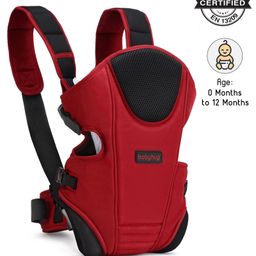 Babyhug First Blossom 3 Way Baby Carrier With Head Cushion - Red-10