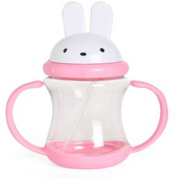 Twin Handle Sipper Cup Bunny Design Pink White -  320 ml-4