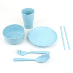 Wheat Straw Feeding Set Pack of 7 - Light Blue-picture-11