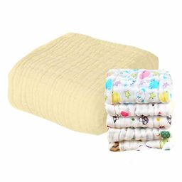 Mom's Home Muslin Towel & Wash Cloths Set Pack of 6 - Yellow-image-94