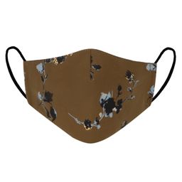VEA Adults 3 Ply Cotton Face Masks Printed - Brown-19