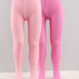 Honeyhap Premium Anti-Microbial Finish Tights Pack of 2 - Pink-picture-38