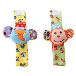 Baby Moo Set Of 2 Monkey & Elephant Wrist Rattle - Multi Color-3