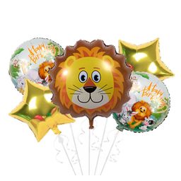Party Anthem Jungle Animal Themed Balloon Set Multicolour - Pack of 5-16