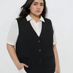 cadmon Solid Women Waistcoat-picture-7