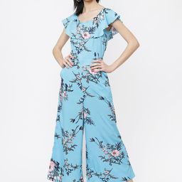 Deewa Women Floral Printed Round Neck Sleeveless Basic Jumpsuit-picture-17