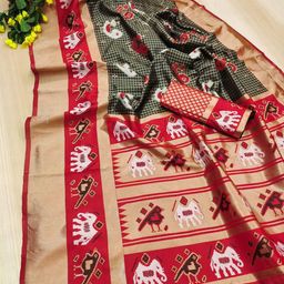 Rujave Woven Design Zari Art Silk Kanjeevaram Saree-image-90