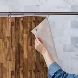 ArtzFolio Brown Printed Waterproof Shower Curtains-73