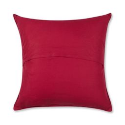 Fabindia Kashi Maroon & Gold-Toned Chevron Self Design Square Cushion Cover-6