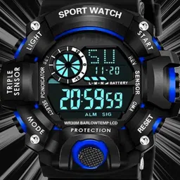 Hala Men Dial & Straps Digital Watch Blue-SSA-2-4