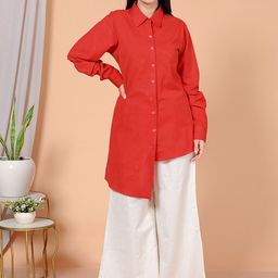 Rasrainaa Shirt Collar Neck Shirt With Palazzos Co-Ords-image-36