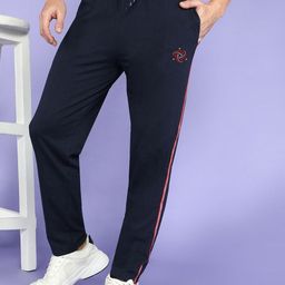 Moda Rapido Men Blue Cotton Solid Track Pant-picture-23