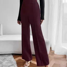 Parona Women Regular Fit Bootcut Trousers-picture-36