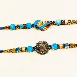 CraftVatika Set of 2 Bhaiya & Bhabhi Rakhi Gift Combo Set-29