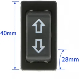 hsolution Universal 5 Pin Car Power Window Control ON OFF Rocker Switch Master DC 12V 20A Car Power Window Switch image 2
